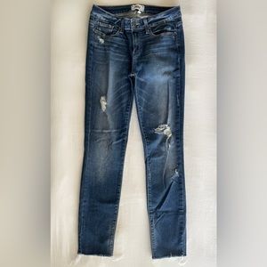 PAIGE Verdugo Ankle Skinny Jeans in Cliff's Edge
Destructed, Size 27